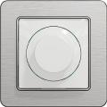 Sedna LED dimmer (white insert, brushed aluminium frame)